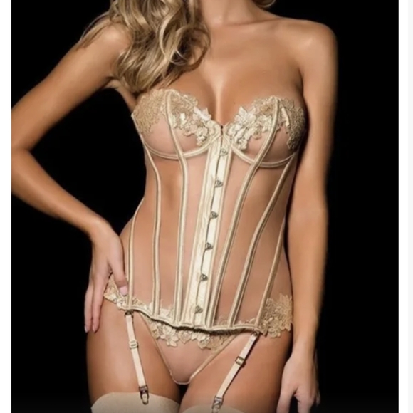 Honey Birdette Other - Rare Honey Birdette Amelie Gold Corset S
